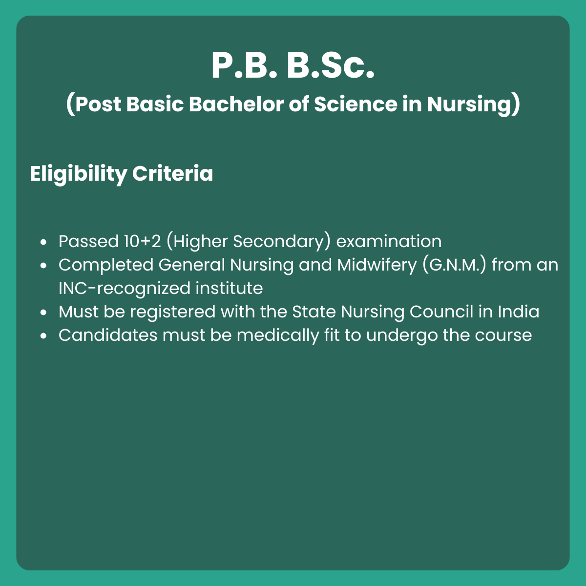 M.Sc. Nursing